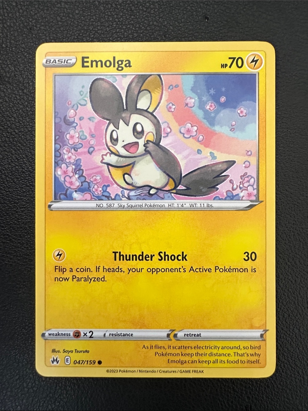 Emolga Lightning Yellow Trading Card - Single Card
